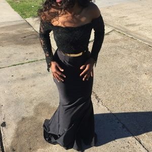 Black Prom Dress/Long Gown